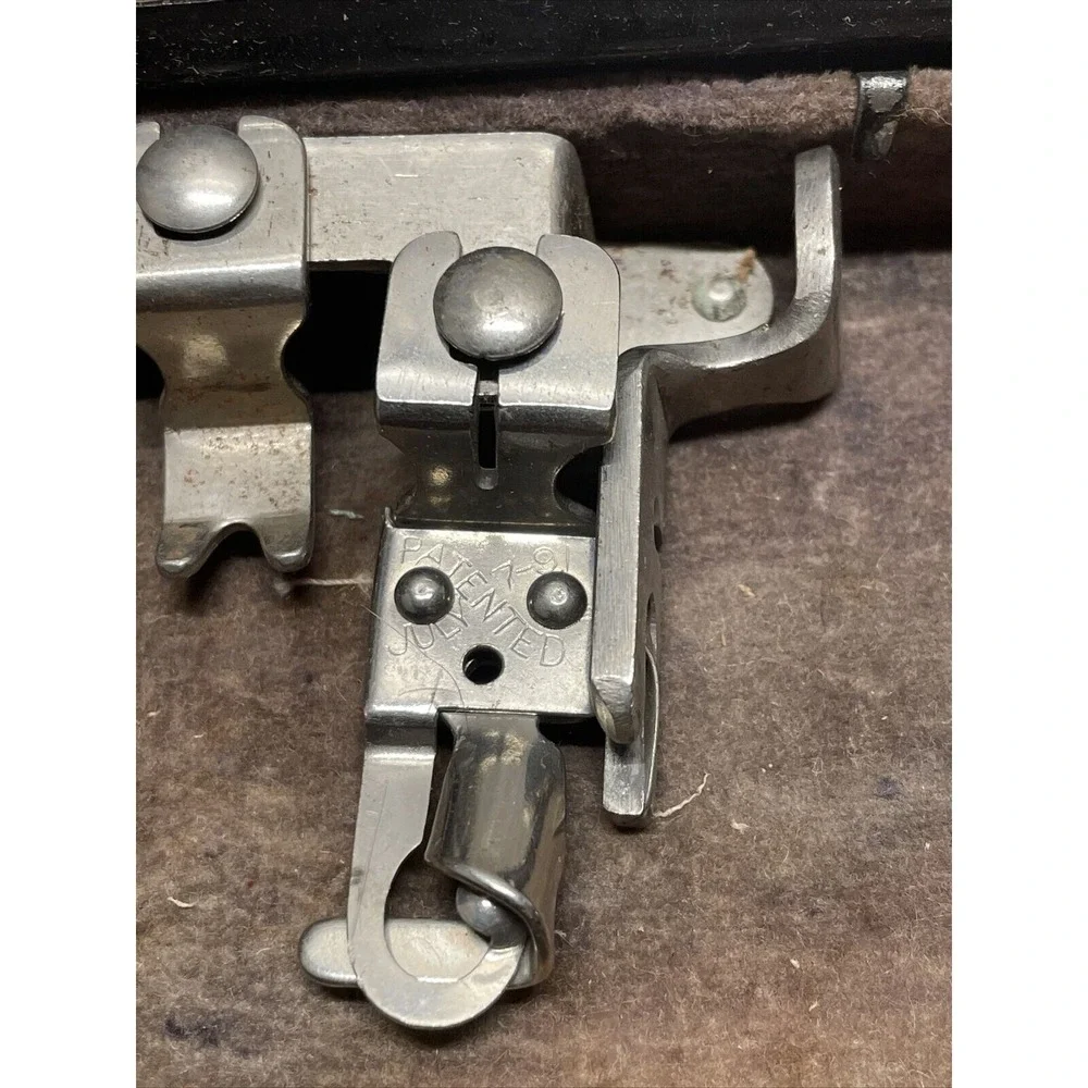 1891‎ Period Rotary Greist Sewing Machine Attachment Box & Contents Excellent